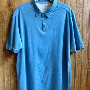 Tommy Bahama Jeans Island Modern Fit  Blue Cotton Men’s Polo Shirt XL